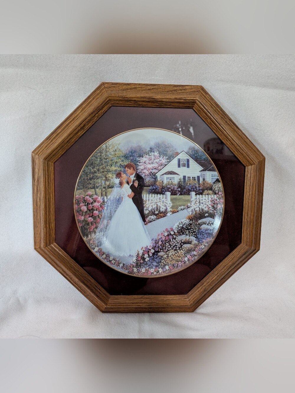"Forever Yours" Collector Plate With Wood Frame